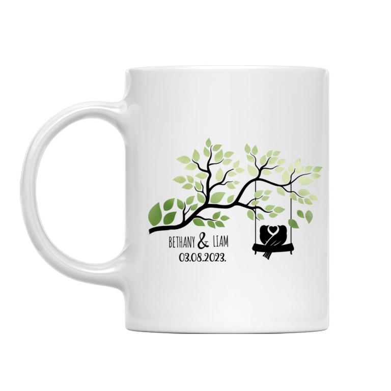 Unique wedding guestbook - Bird Pair