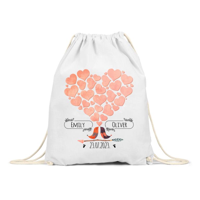 Unique wedding guestbook - Bird love
