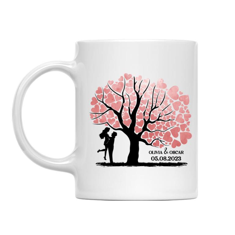 Unique wedding guestbook - Love silhouette