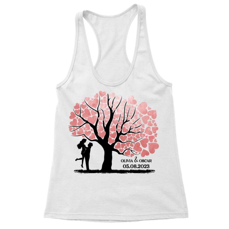 Unique wedding guestbook - Love silhouette