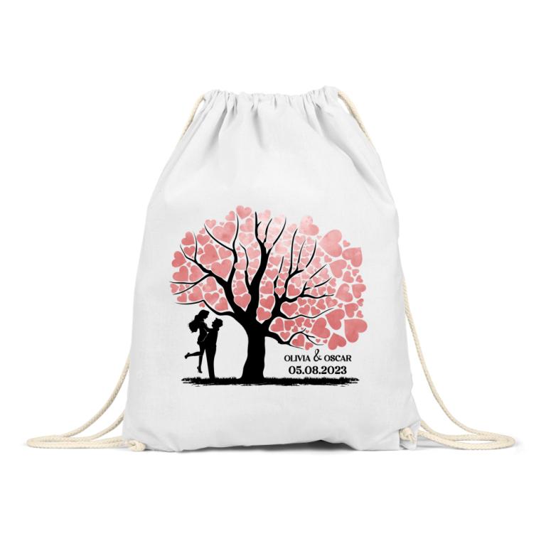Unique wedding guestbook - Love silhouette