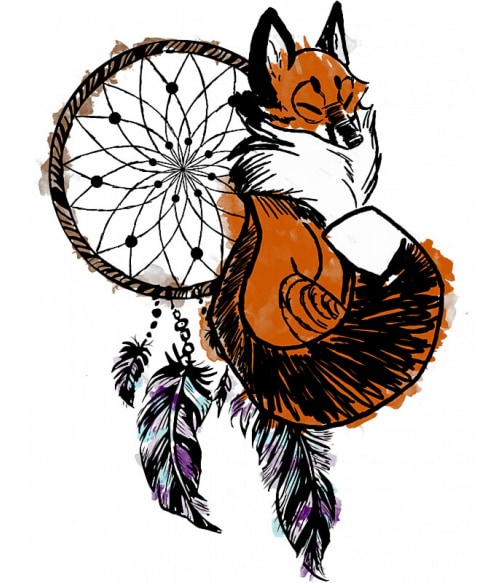 Dreamcatcher fox Rókás Pólók, Pulóverek, Bögrék - Rókás