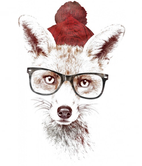 Hipster fox Rókás Pólók, Pulóverek, Bögrék - Rókás