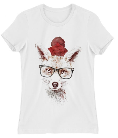 Hipster fox Rókás Női Póló - Rókás