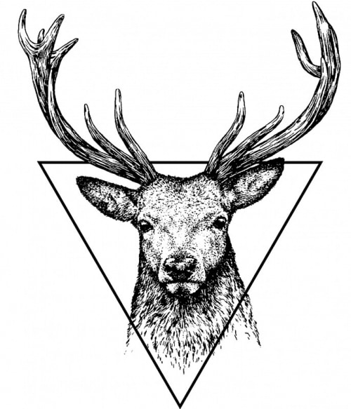 Deer in triangle Szarvasos Pólók, Pulóverek, Bögrék - Szarvasos