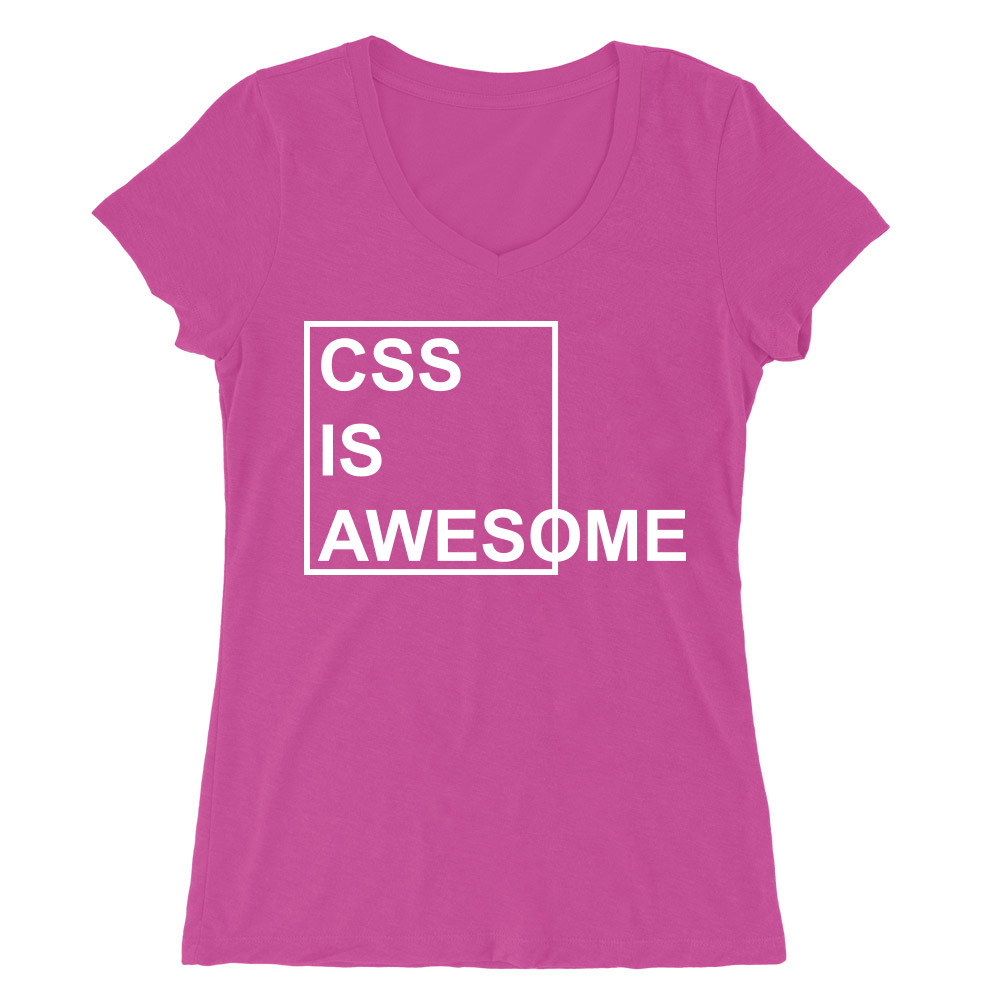 CSS is awesome Női V-nyakú Póló