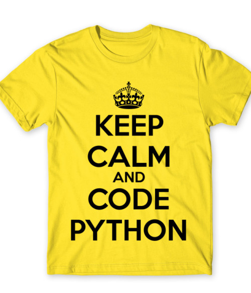 Keep calm and code Python Programozó Póló - Programozó