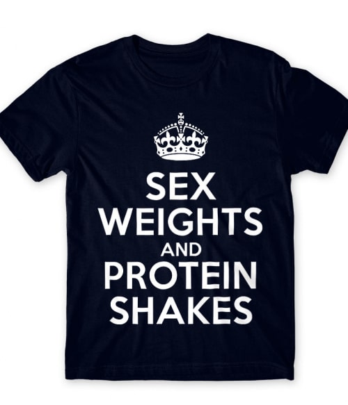 Sex weights and protein shakes Edző Férfi Póló - Stílus