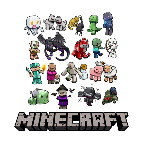 Minecraft characters Minecraft Pólók, Pulóverek, Bögrék - Minecraft