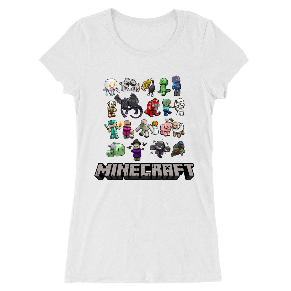 Minecraft characters Női Hosszított Póló