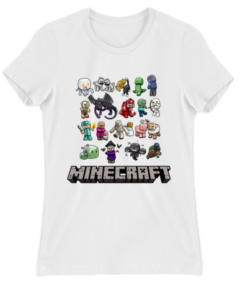 Minecraft characters Gaming Női Póló - Minecraft