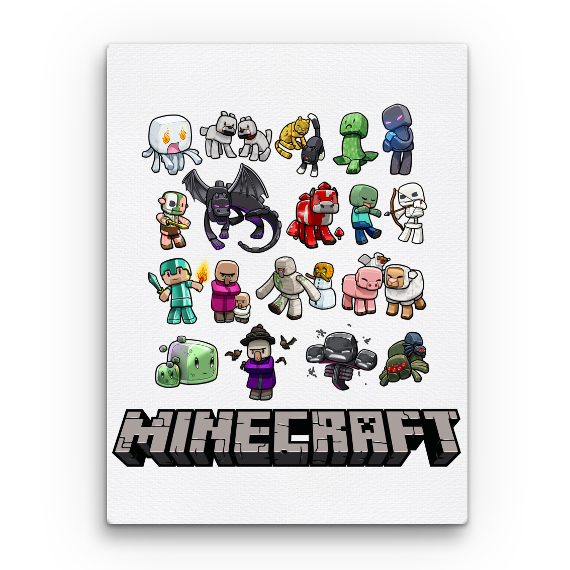 Minecraft characters Vászonkép