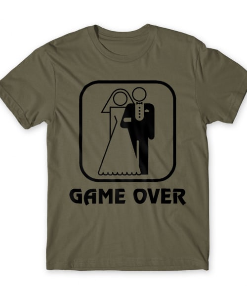 Game Over Logo Események Férfi Póló - Legénybúcsú