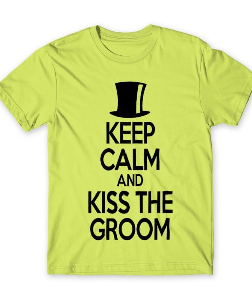 Keep Calm and Kiss the Groom Legénybúcsú Póló - Legénybúcsú