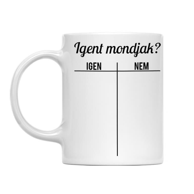 Igent mondjak? - Bögre