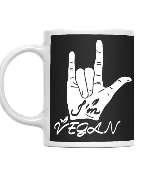 I'm vegan hand Vegetáriánus Bögre - Vegetáriánus