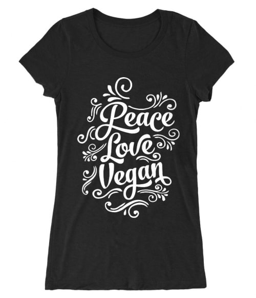 Peace love vegan Póló - Ha Vegetarian rajongó ezeket a pólókat tuti imádni fogod!