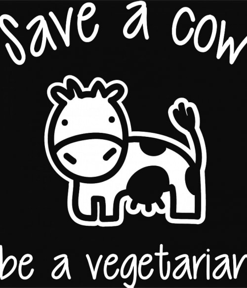 Save a cow Vegetáriánus Pólók, Pulóverek, Bögrék - Vegetáriánus