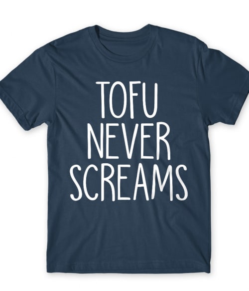 Tofu never screams Vegetáriánus Férfi Póló - Vegetáriánus