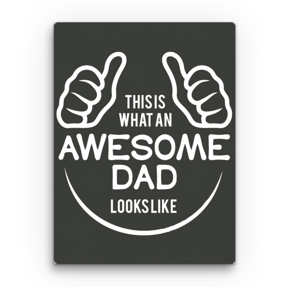 This is what an awesome dad looks like Apa Vászonkép - Család