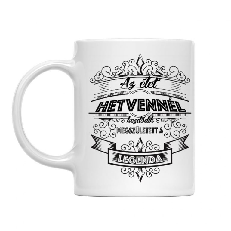 Az élet hetvennél kezdődik - Bögre