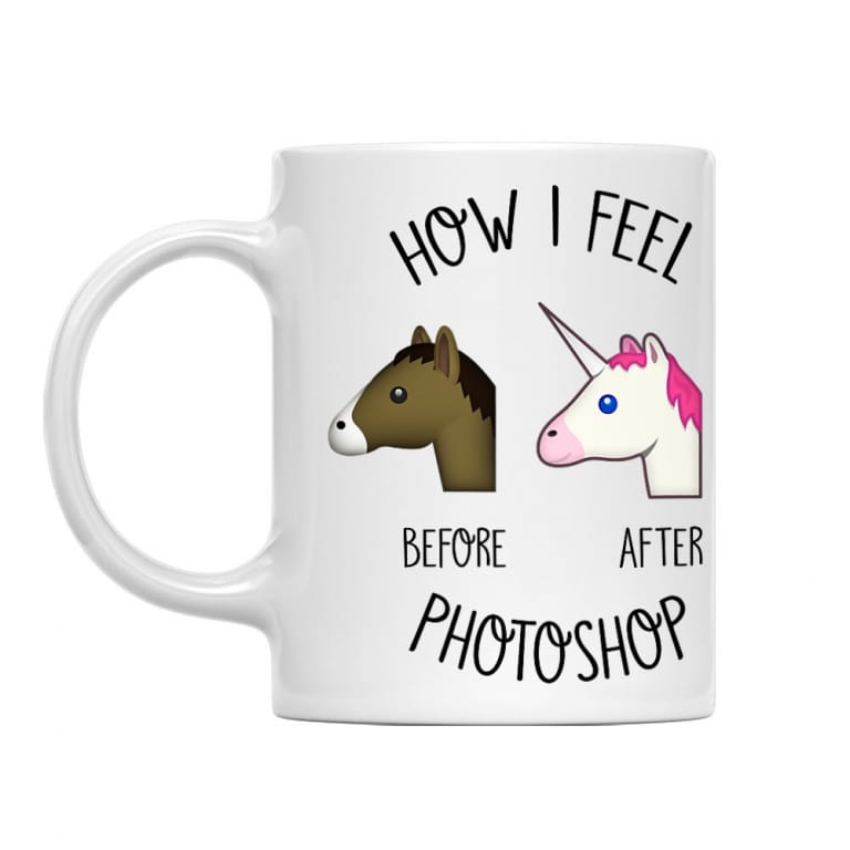 Before After Photoshop Unicorn