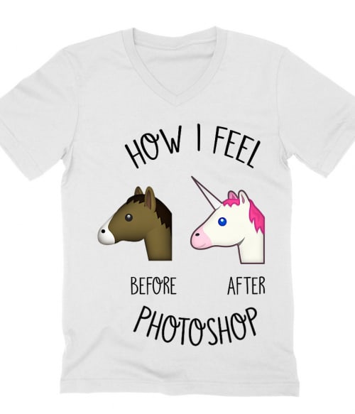 Before After Photoshop Unicorn Póló - Ha Unicorn rajongó ezeket a pólókat tuti imádni fogod!