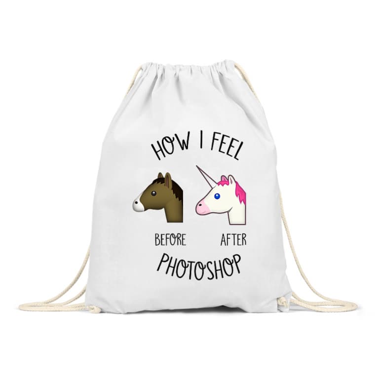 Before After Photoshop Unicorn