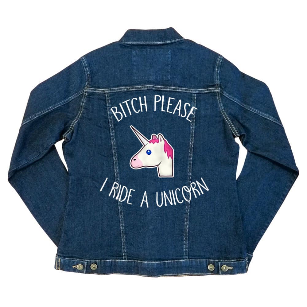 Beach please I ride a unicorn Női Farmerkabát