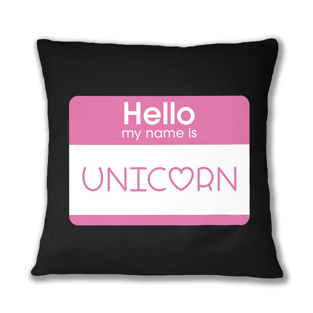 Hello my name is unicorn Párnahuzat