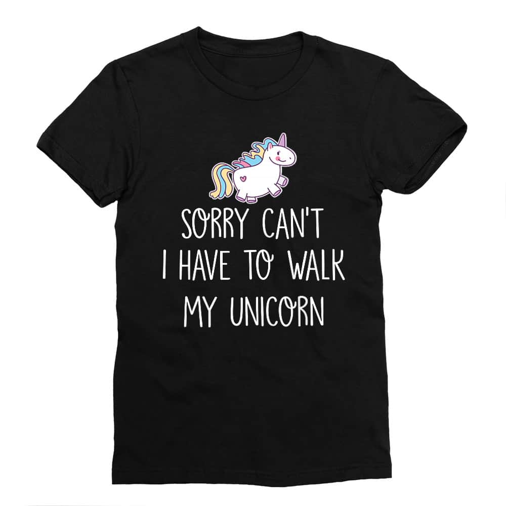 I have to walk my unicorn Férfi Testhezálló Póló