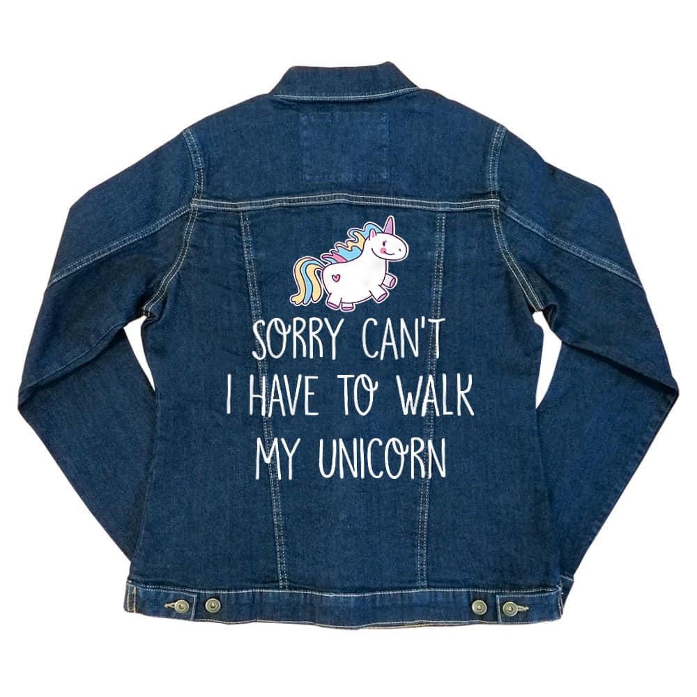 I have to walk my unicorn Női Farmerkabát
