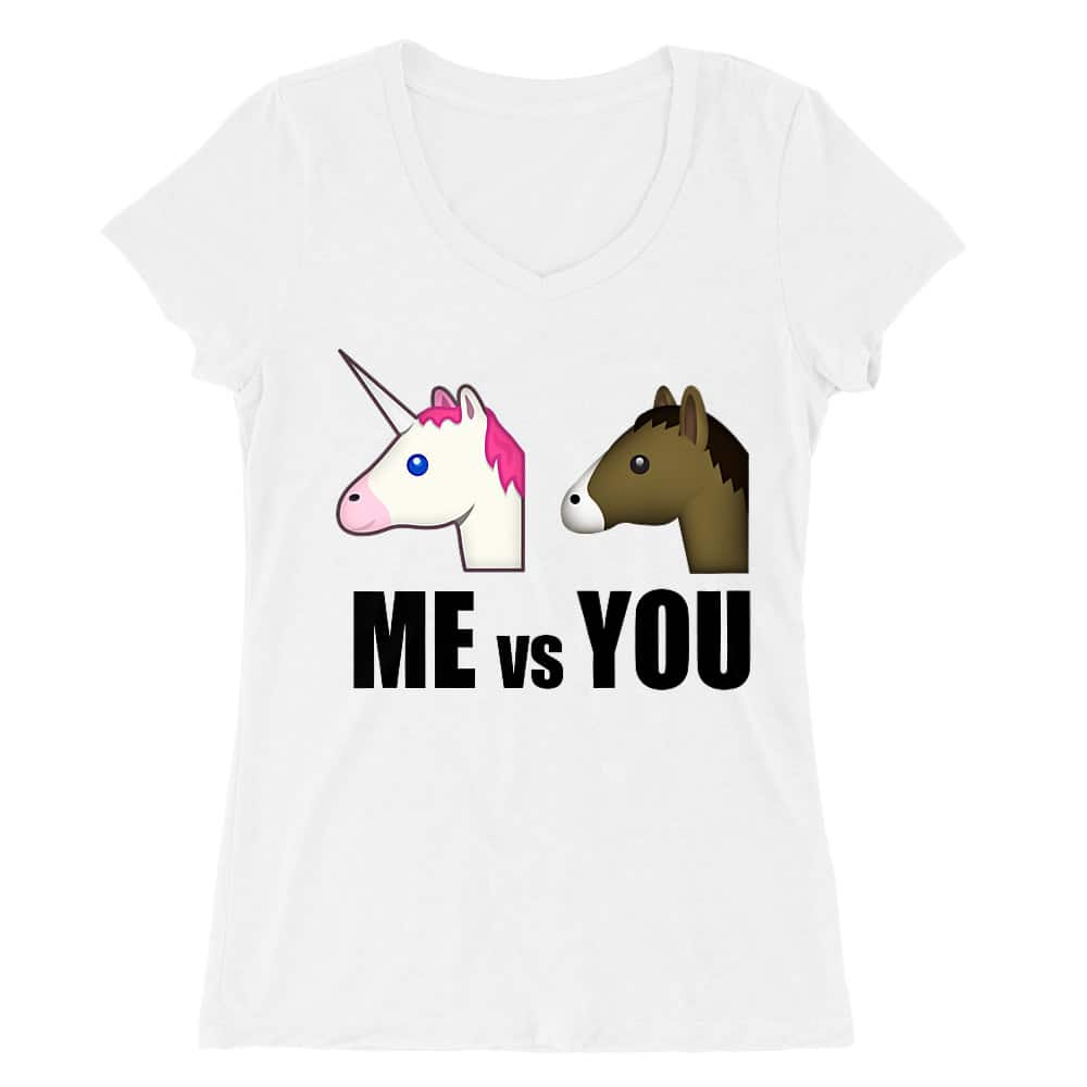 Me vs You unicorn Női V-nyakú Póló