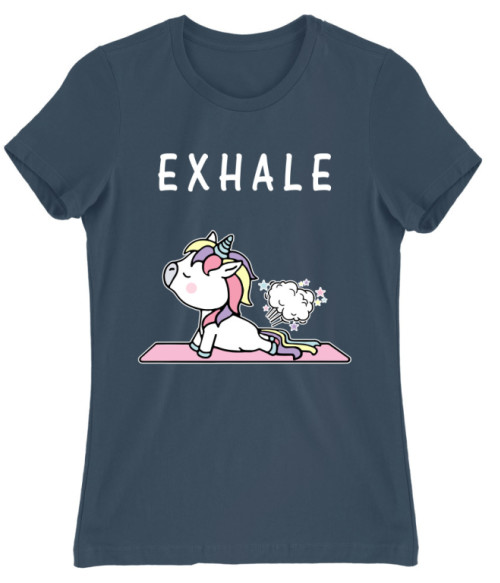 Unicorn exhale Unikornis Női Póló - Unikornis