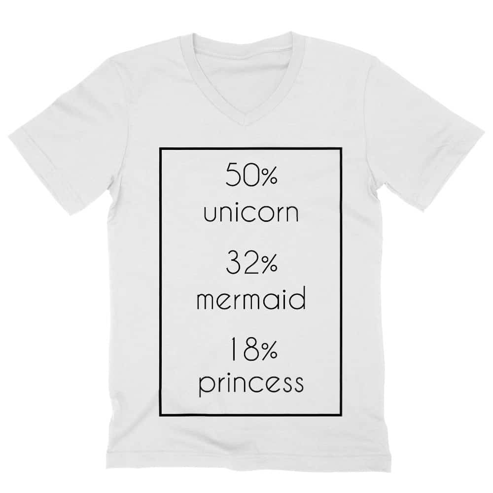 Unicorn Mermaid Princess Férfi V-nyakú Póló