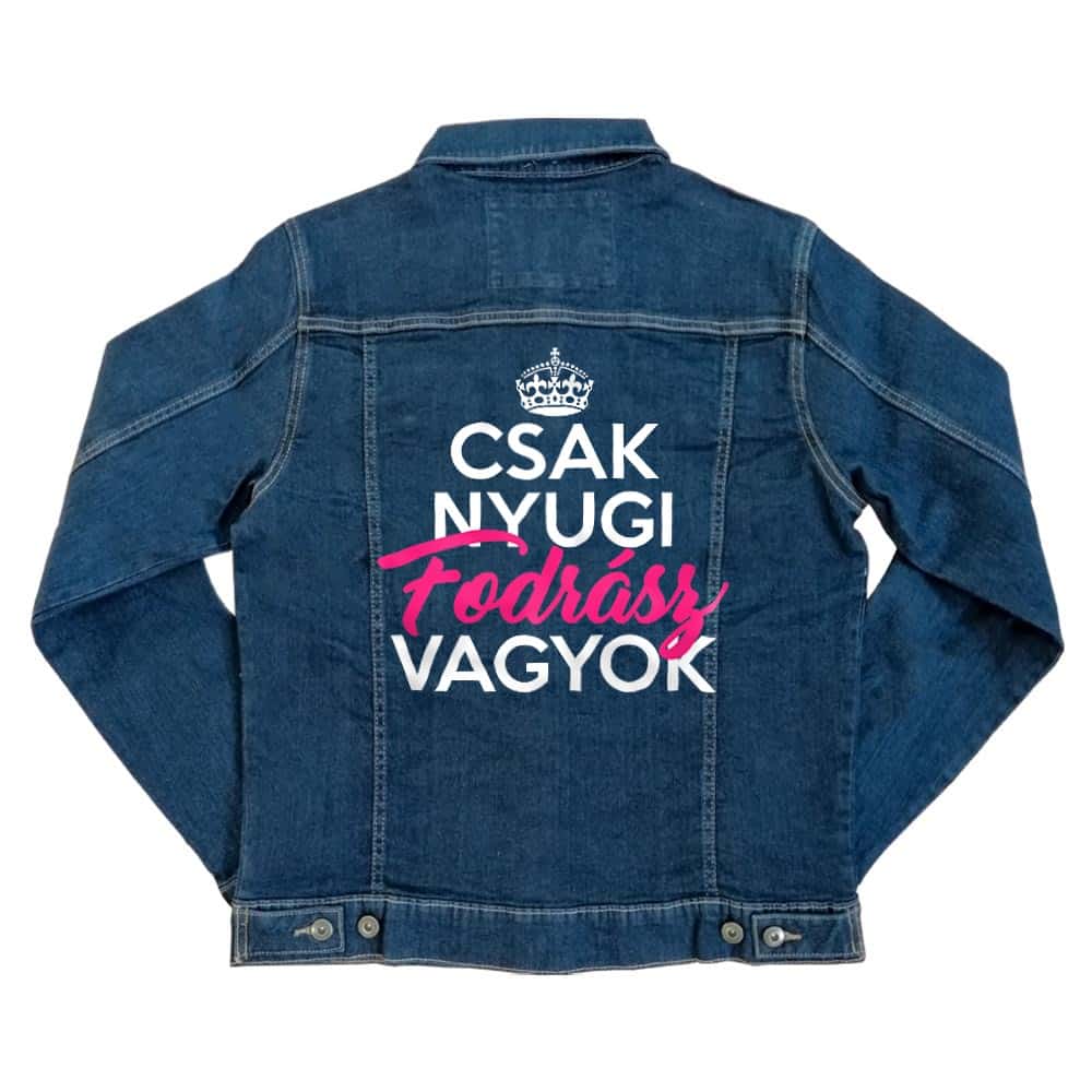 Csak nyugi fodrász vagyok Unisex Farmerkabát