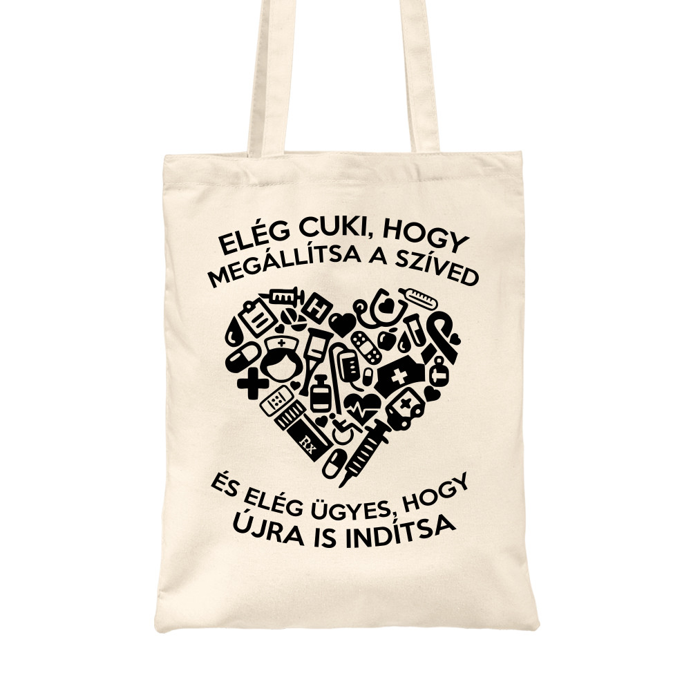 Elég cuki, hogy megállítsa a szíved Vászontáska