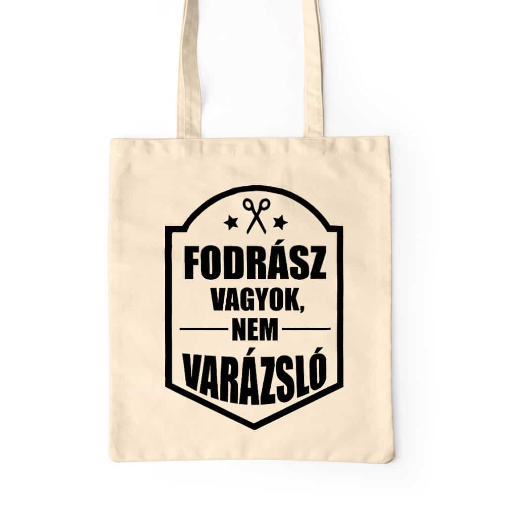 Fodrász vagyok nem varázsló Prémium Vászontáska