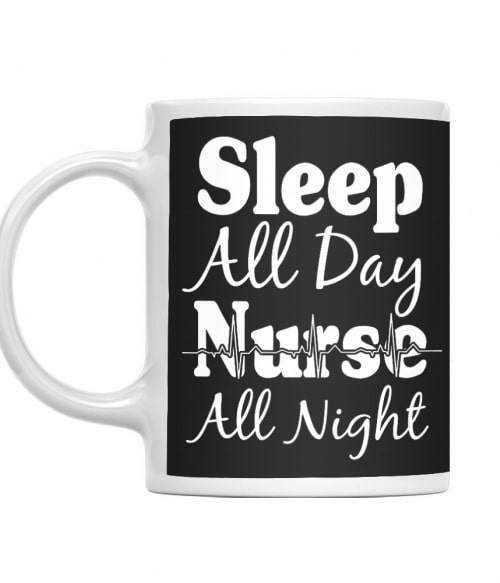 Nurse all night Egészségügy Bögre - Munka