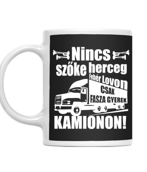 Szőkeherceg kamionon Járművek Bögre - Sofőr