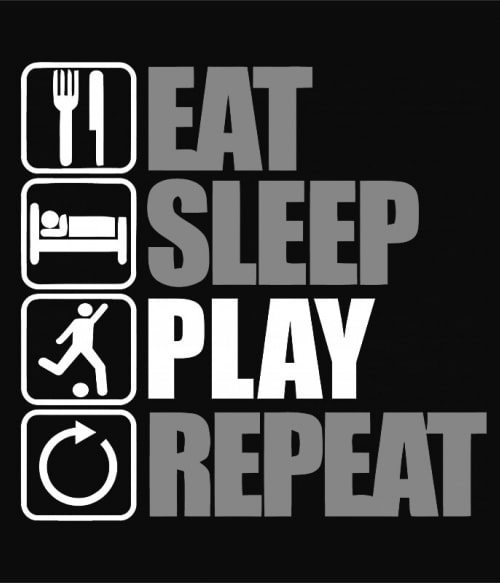 Eat Sleep Play Focis Pólók, Pulóverek, Bögrék - Sport