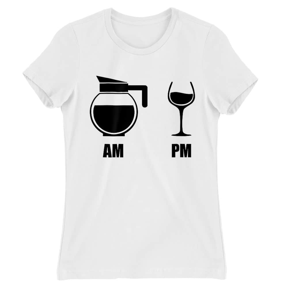 Am Pm Coffee Wine Női Póló