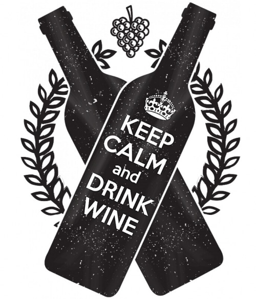 Keep calm and drink wine Ital Pólók, Pulóverek, Bögrék - Ital