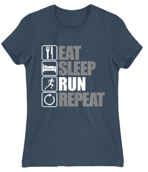 Eat Sleep Run Sport Női Póló - Szabadidő