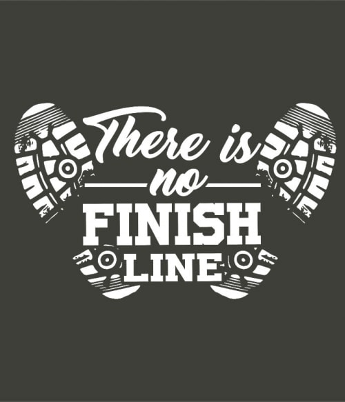 There is no finish line Futó Futó Futó Pólók, Pulóverek, Bögrék - Szabadidő