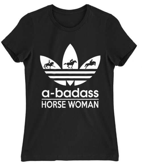 Badass horse woman Lovas Női Póló - Lovas