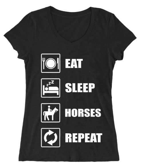 Eat Sleep Horses Póló - Ha Horse rajongó ezeket a pólókat tuti imádni fogod!