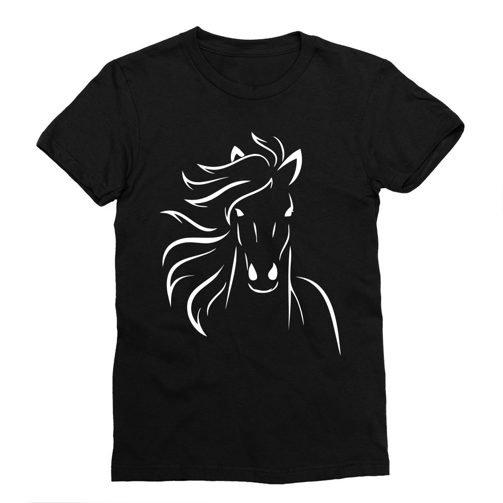 Horse Lineart Férfi Testhezálló Póló