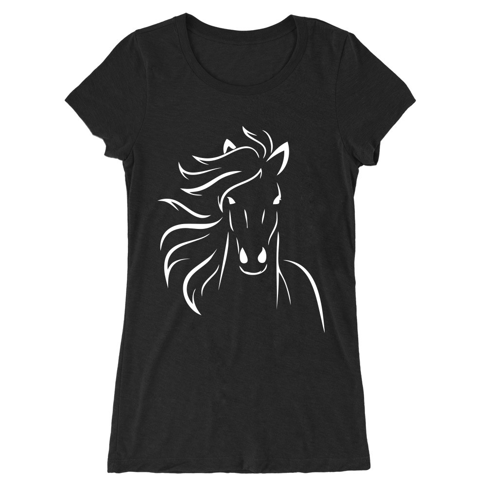 Horse Lineart Női Hosszított Póló