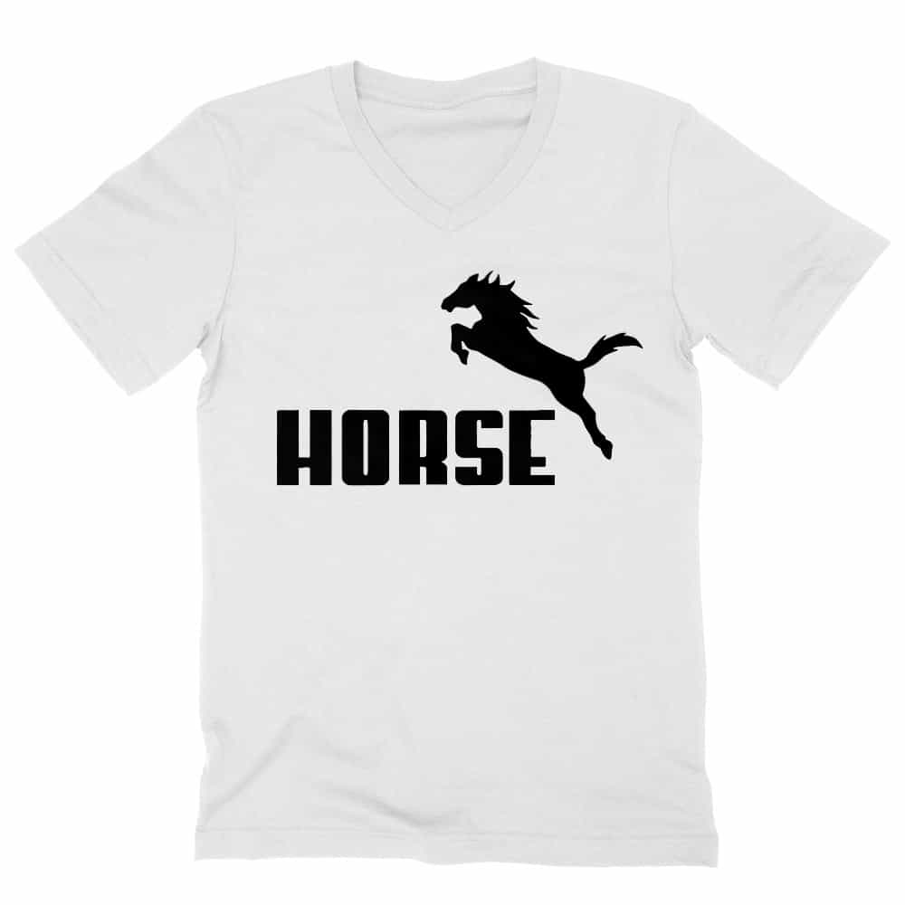 Horse Logo Férfi V-nyakú Póló
